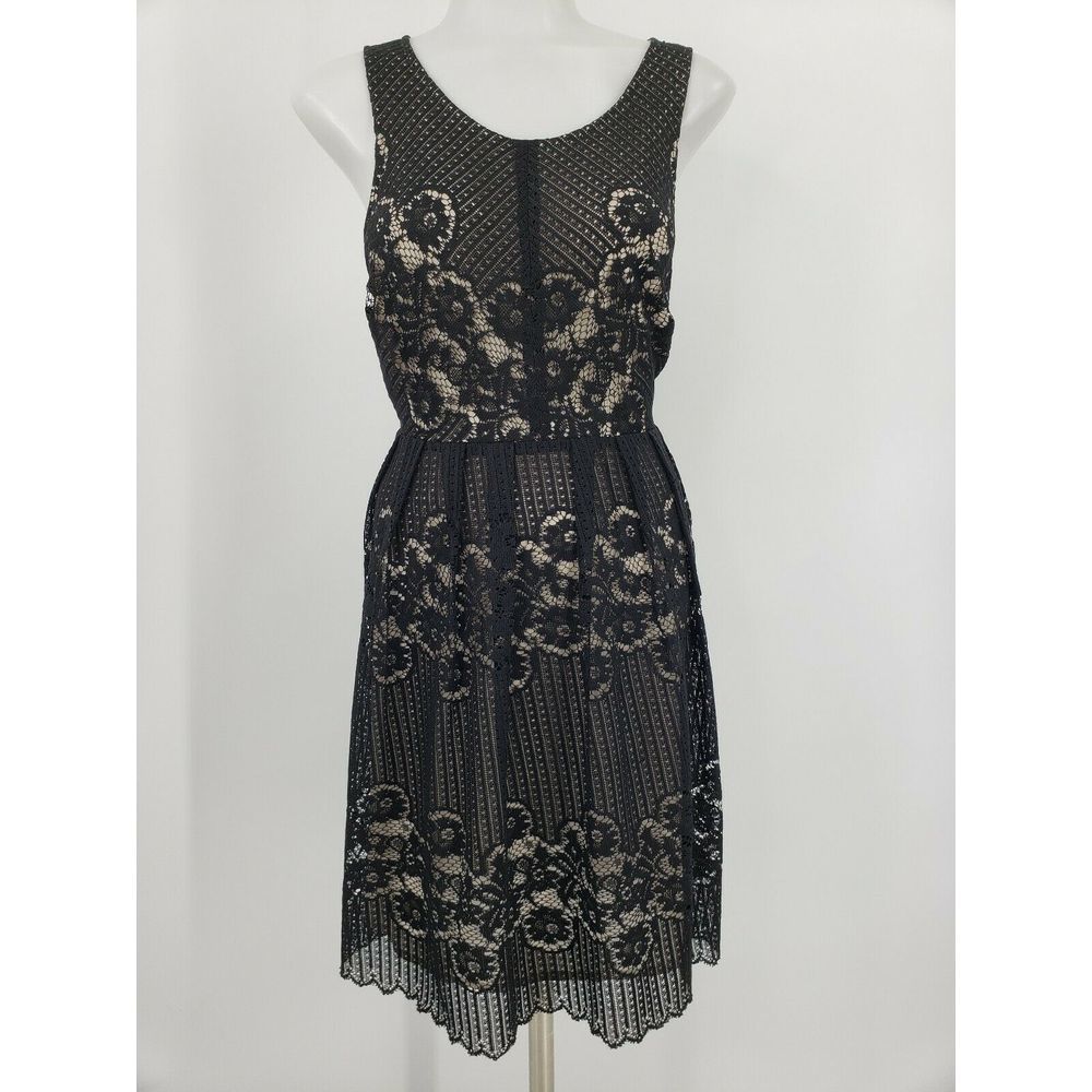 Free People Rocco Black Lace Open Back Dress